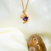 Amethyst gold spiral