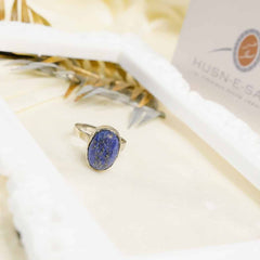Pendant, Earrings and Ring Lapis lazuli Set