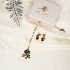 Pendant and Earrings Set (Tourmaline and Garnets)